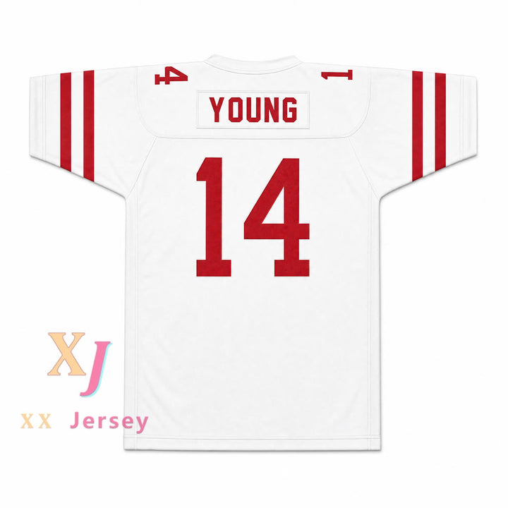 Steve Young 14 Greenwich High School Cardinals Football Jersey — back view