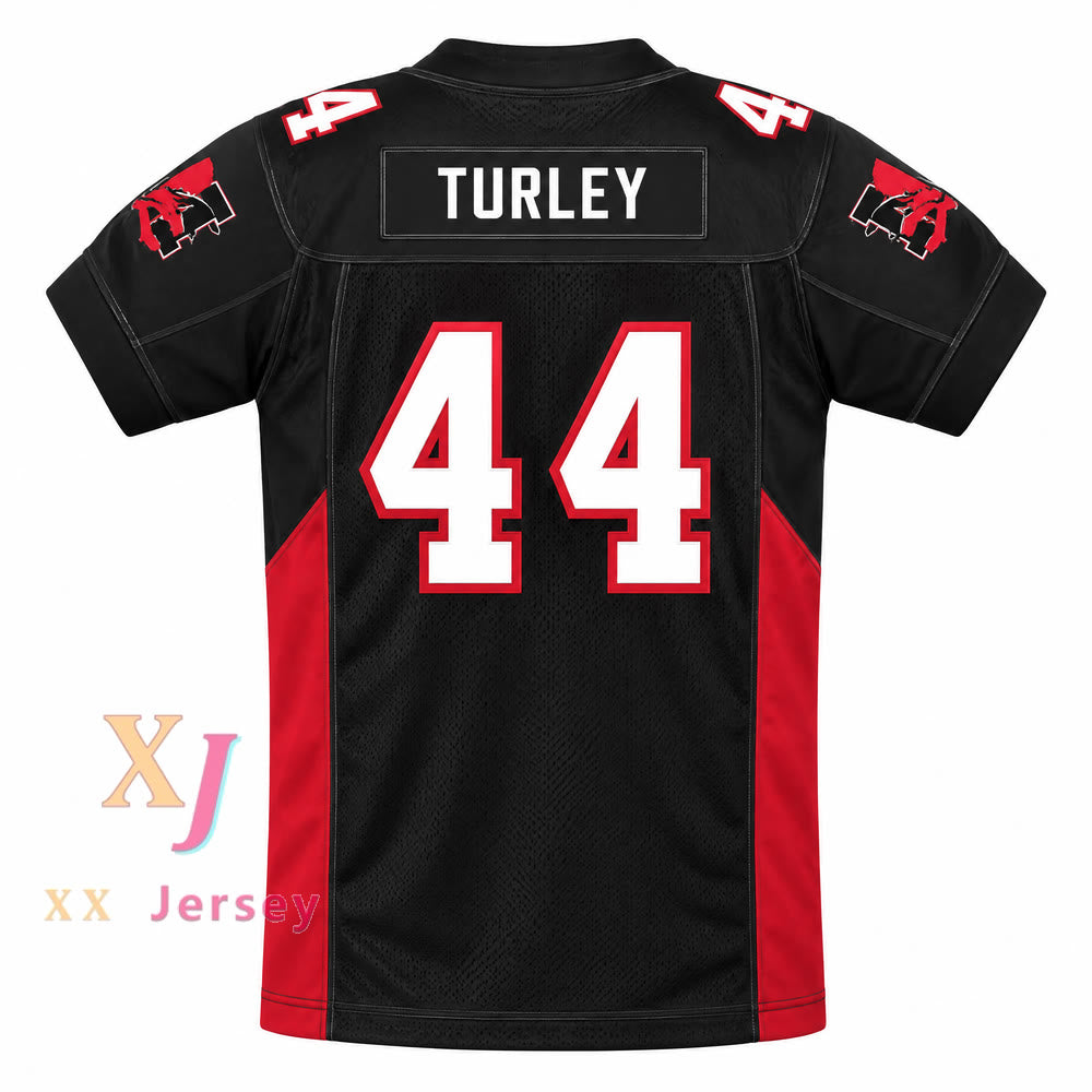 PERSONALIZADO Cualquier Nombre Número THE GREAT KHALI 44 TURLEY MEAN MACHINE CONVICTS Camiseta de Fútbol Cosida S-6XL