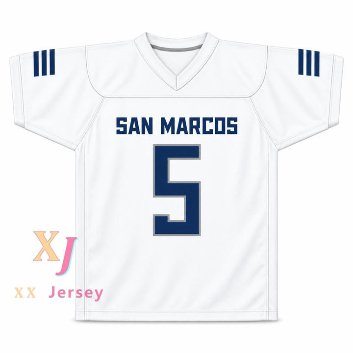 Custom Terrell Burgess 5 San Marcos High School Knights Football Jersey