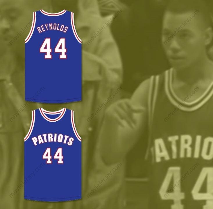 PERSONALIZA Cualquier Nombre Número REGGIE REYNOLDS 44 WILL FOSTER HIGH SCHOOL PATRIOTS AZUL CAMISETA DE BALONCESTO LAS ZAPATILLAS ROJAS 2 Doble Costura S-6XL