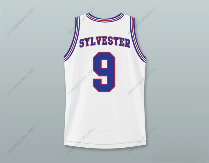 CUSTOM ANY Name Number SYLVESTER THE CAT 9 TUNE SQUAD BASKETBALL JERSEY WITH SPACE JAM PATCH Top Stitched S-6XL