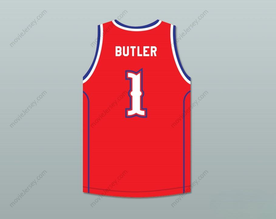 PERSONALIZADO Cualquier Nombre Número JIMMY BUTLER 1 COUGARS DE SECUNDARIA ROJO CAMISETA DE BALONCESTO Cosido S-6XL