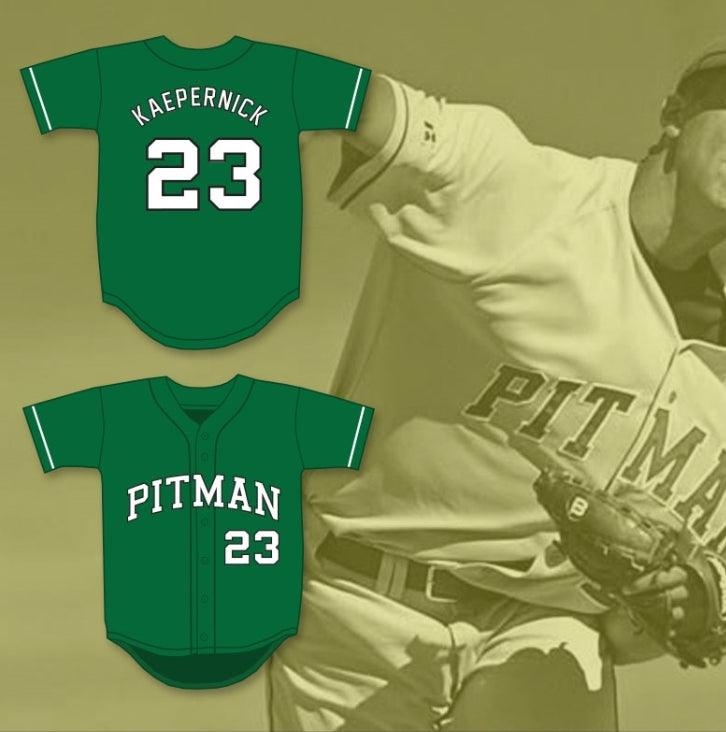 Camiseta de béisbol verde orgullo de la escuela secundaria JOHN H. PITMAN con nombre y número personalizados COLIN KAEPERNICK 23 2 cosida S-6XL