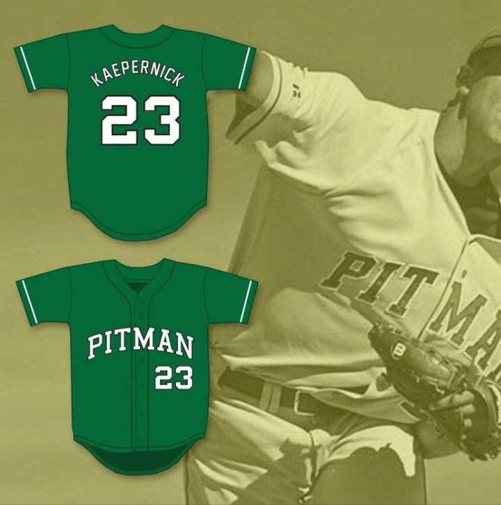Camiseta de béisbol verde orgullo de la escuela secundaria JOHN H. PITMAN con nombre y número personalizados COLIN KAEPERNICK 23 2 cosida S-6XL