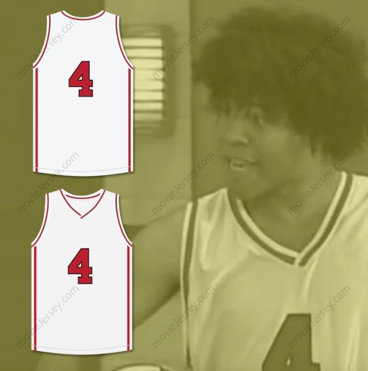 PERSONALIZAR Cualquier Nombre Número GERRARD 4 CAMISETA DE BALONCESTO BLANCA HIGH SCHOOL MUSICAL SKIT MADTV Costuras Reforzadas Tallas S-6XL