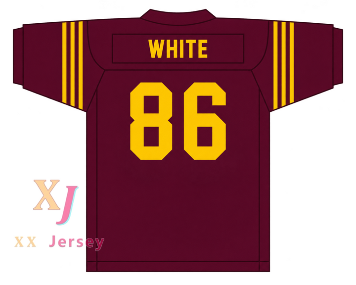 Custom Reggie White 86 Howard School of Academics and Technology Hustlin Tigers Maroon Football Jersey