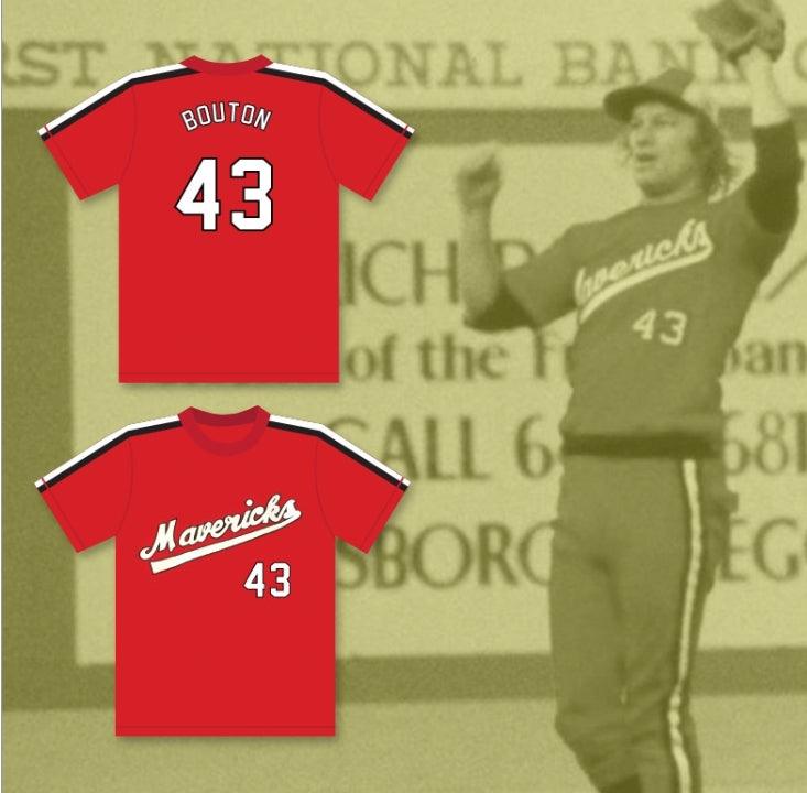 Camiseta de béisbol ROJA con cualquier nombre y número de JIM BOUTON 43, THE BATTERED BASTARDS OF BASEBALL, costuras superiores, tallas S-6XL