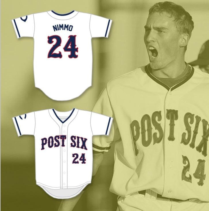 Personalizada cualquier nombre número BRANDON NIMMO 24 POST SIX CAMISETA DE BÉISBOL BLANCA 2 Costuras dobles S-6XL