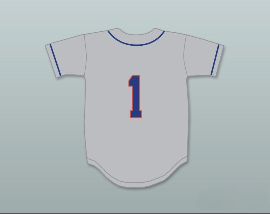 Jersey de béisbol gris de los THUNDERBOLTS de la ESCUELA SECUNDARIA SUPERIOR de MIKE TROUT número 1, personalizado con cualquier nombre y número. Costuras superiores, tallas S-6XL.