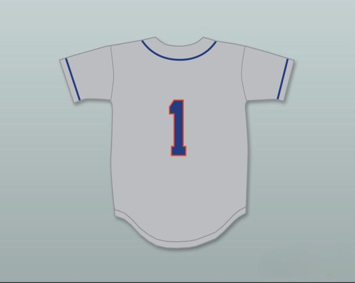 Jersey de béisbol gris de los THUNDERBOLTS de la ESCUELA SECUNDARIA SUPERIOR de MIKE TROUT número 1, personalizado con cualquier nombre y número. Costuras superiores, tallas S-6XL.