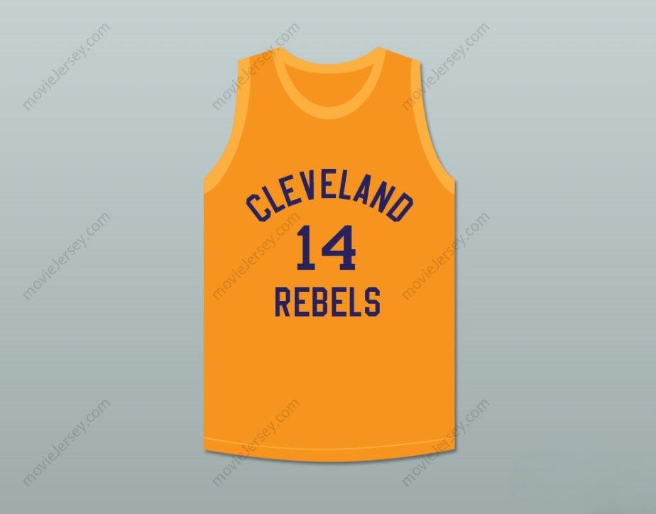 PERSONALIZA CUALQUIER Nombre Número ED SADOWSKI 14 REBELS CAMISETA DE BALONCESTO NARANJA Superior Cosido S-6XL