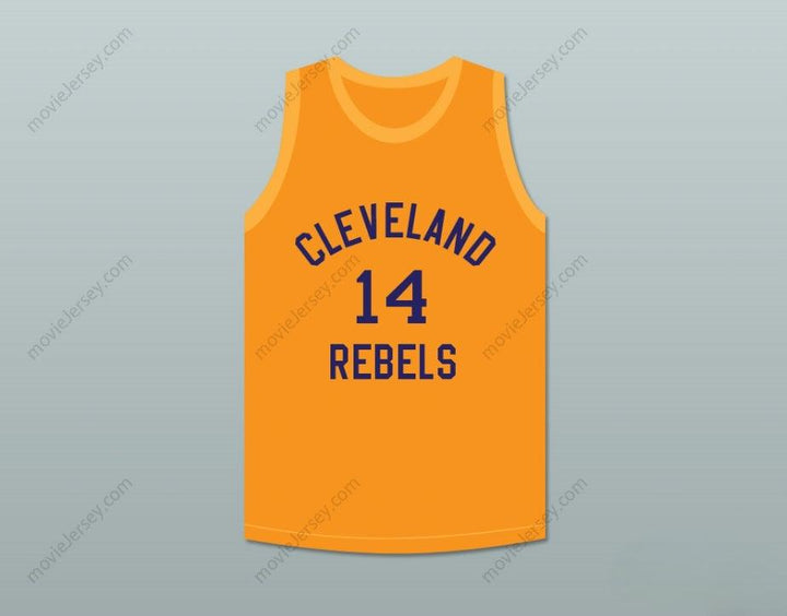 PERSONALIZA CUALQUIER Nombre Número ED SADOWSKI 14 REBELS CAMISETA DE BALONCESTO NARANJA Superior Cosido S-6XL