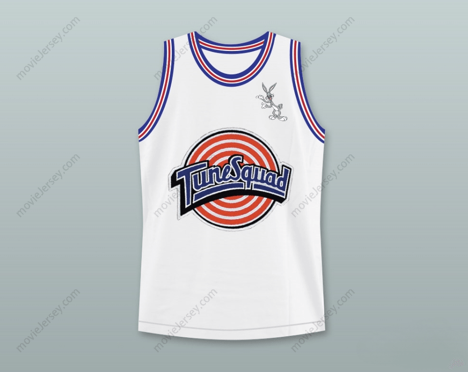 CAMISETA DE BALONCESTO SPACE JAM BUGS BUNNY 1 TUNE SQUAD CON PARCHE DE BUGS BUNNY, CON CUALQUIER NOMBRE Y NÚMERO, COSTURAS SUPERIORES, TALLAS S-6XL