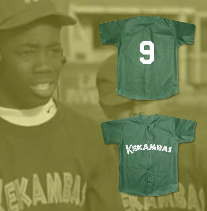 Camiseta de béisbol HARDBALL verde oscuro con el nombre y número personalizados de MILES PENNFIELD II 'BIG POPPA' 9 KEKAMBAS, costuras reforzadas, tallas S-6XL