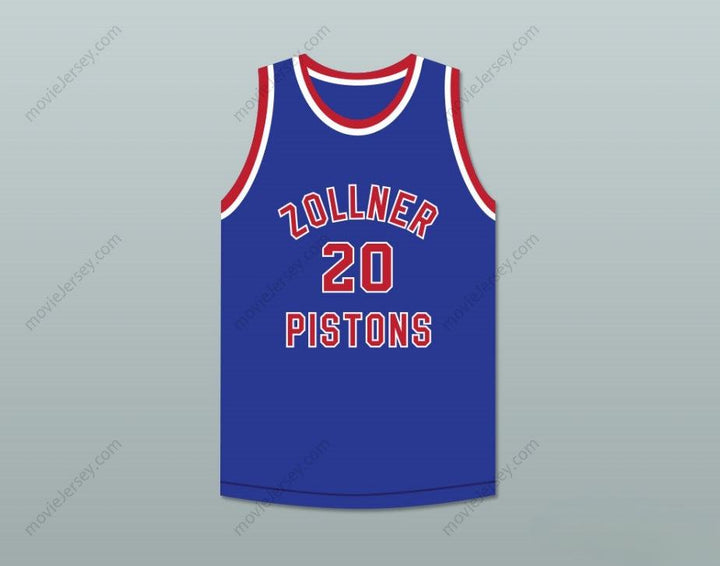 CAMISETA DE BALONCESTO AZUL BORDADA CON CUALQUIER Nombre y Número PERSONALIZADO BOBBY MCDERMOTT 20 FORT WAYNE ZOLLNER Tallas S-6XL