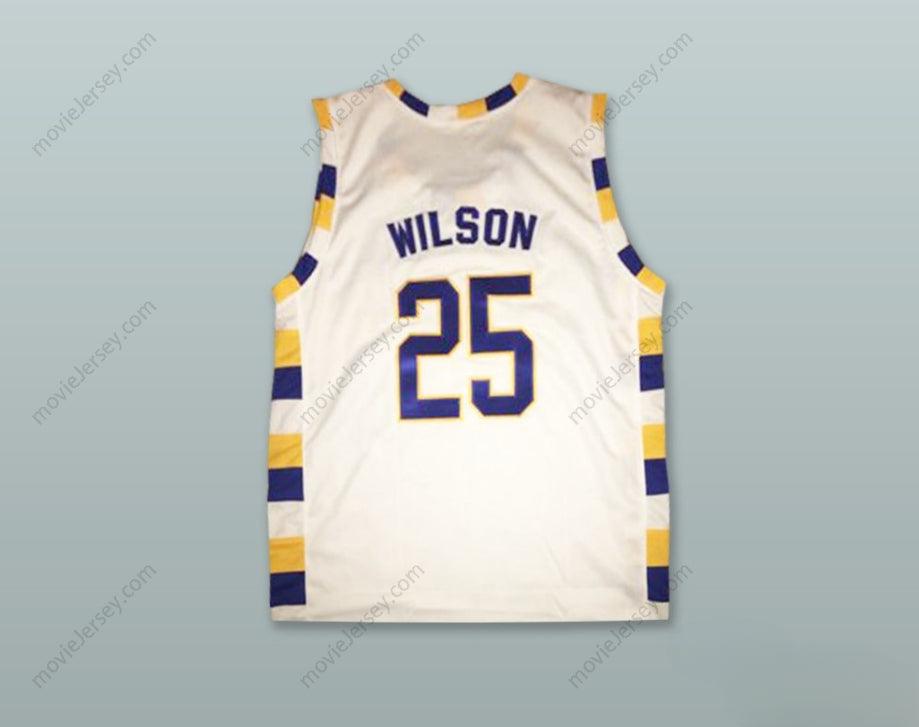 PERSONALIZADO Cualquier Nombre Número BEN WILSON 25 SIMEON CAREER ACADEMY WOLVERINES CAMISETA BALONCESTO BLANCA Parte Superior Cosida S-6XL