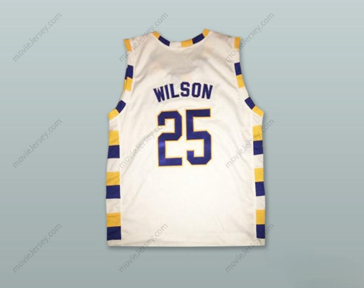 PERSONALIZADO Cualquier Nombre Número BEN WILSON 25 SIMEON CAREER ACADEMY WOLVERINES CAMISETA BALONCESTO BLANCA Parte Superior Cosida S-6XL