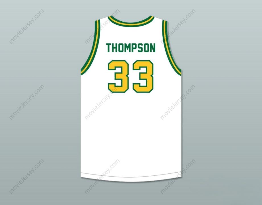 PERSONALIZA CUALQUIER Nombre Número DAVID THOMPSON 33 CREST HIGH SCHOOL CHARGERS BLANCO CAMISETA DE BALONCESTO 2 Cosida S-6XL