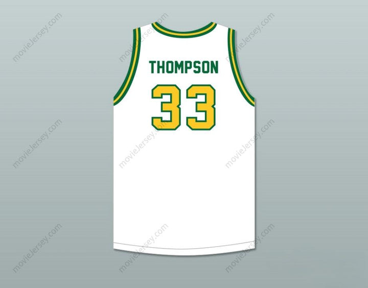 PERSONALIZA CUALQUIER Nombre Número DAVID THOMPSON 33 CREST HIGH SCHOOL CHARGERS BLANCO CAMISETA DE BALONCESTO 2 Cosida S-6XL