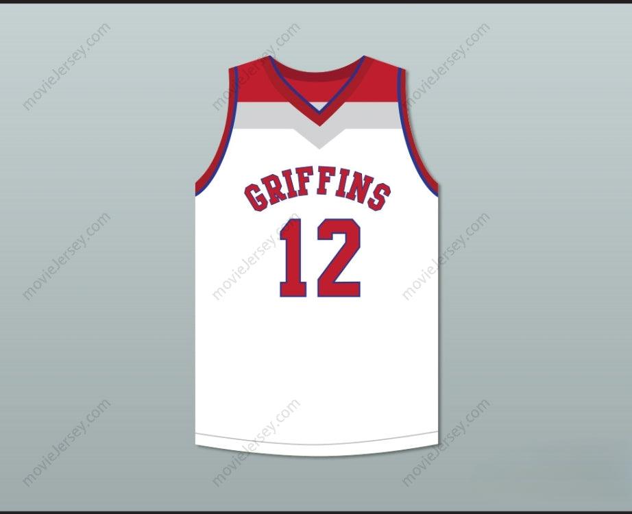 CUSTOM ANY Name Number ZION WILLIAMSON 12  DAY SCHOOL GRIFFINS WHITE BASKETBALL JERSEY 6 Top Stitched S-6XL