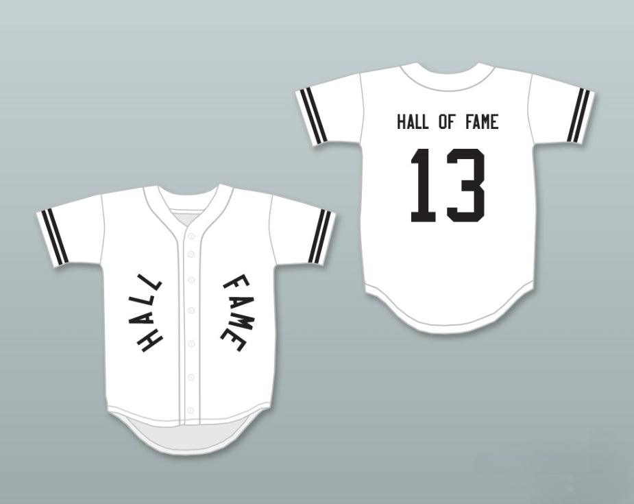 Personalizado Cualquier Nombre Número SALÓN DE LA FAMA 13 CAMISETA DE BÉISBOL BLANCA Costuras reforzadas S-6XL