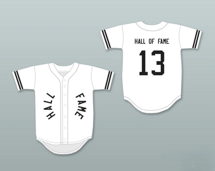 Personalizado Cualquier Nombre Número SALÓN DE LA FAMA 13 CAMISETA DE BÉISBOL BLANCA Costuras reforzadas S-6XL