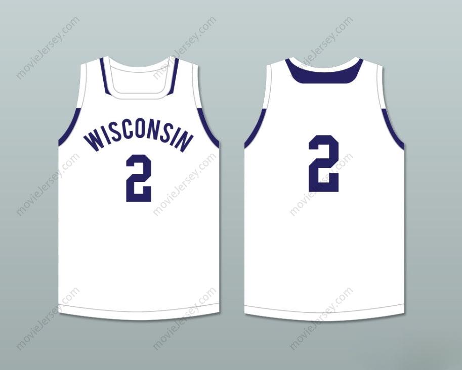 PERSONALIZA CUALQUIER Nombre Número JUGADOR 2 CAMISETA DE BALONCESTO BLANCA Costuras S-6XL