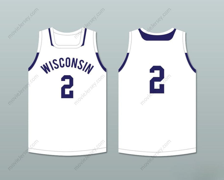 PERSONALIZA CUALQUIER Nombre Número JUGADOR 2 CAMISETA DE BALONCESTO BLANCA Costuras S-6XL
