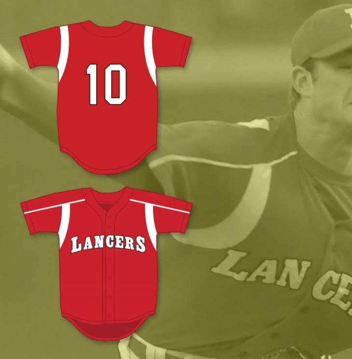 Jersey de béisbol blanco con nombre y número personalizados GERRIT COLE 10 LUTHERAN HIGH SCHOOL OF ORANGE COUNTY LANCERS 2 costuras superiores S-6XL
