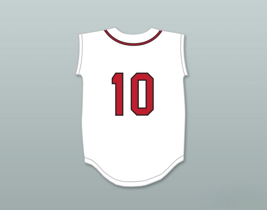 Camiseta de béisbol blanca personalizada con cualquier nombre y número GERRIT COLE 10 LUTHERAN HIGH SCHOOL OF ORANGE COUNTY LANCERS, talla S-6XL, con costuras superiores 1