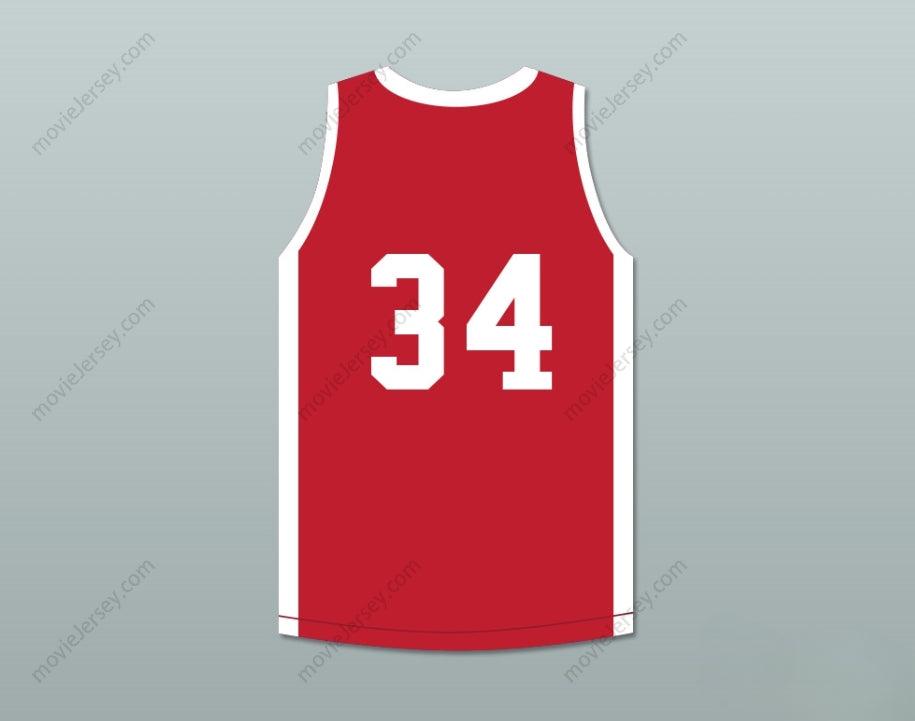 PERSONALIZA Cualquier Nombre Número VOISE WINTERS 34 PUSH EXCEL PRO JERSEY CLÁSICO BALONCESTO ROJO 1985 EVENTO BENÉFICO Costura Superior S-6XL