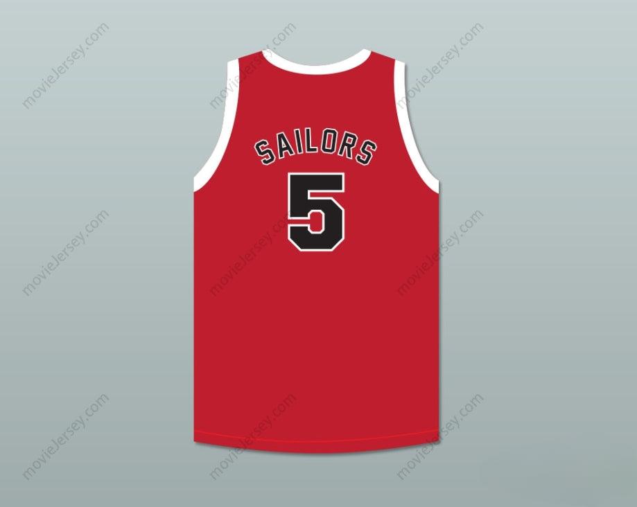 PERSONALIZADO Cualquier Nombre Número KENNY SAILORS 5 PROVIDENCE STEAMROLLERS ROJO CAMISETA DE BALONCESTO 2 Costuras Reforzadas S-6XL