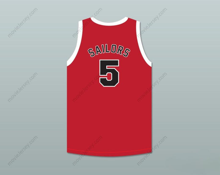 PERSONALIZADO Cualquier Nombre Número KENNY SAILORS 5 PROVIDENCE STEAMROLLERS ROJO CAMISETA DE BALONCESTO 2 Costuras Reforzadas S-6XL