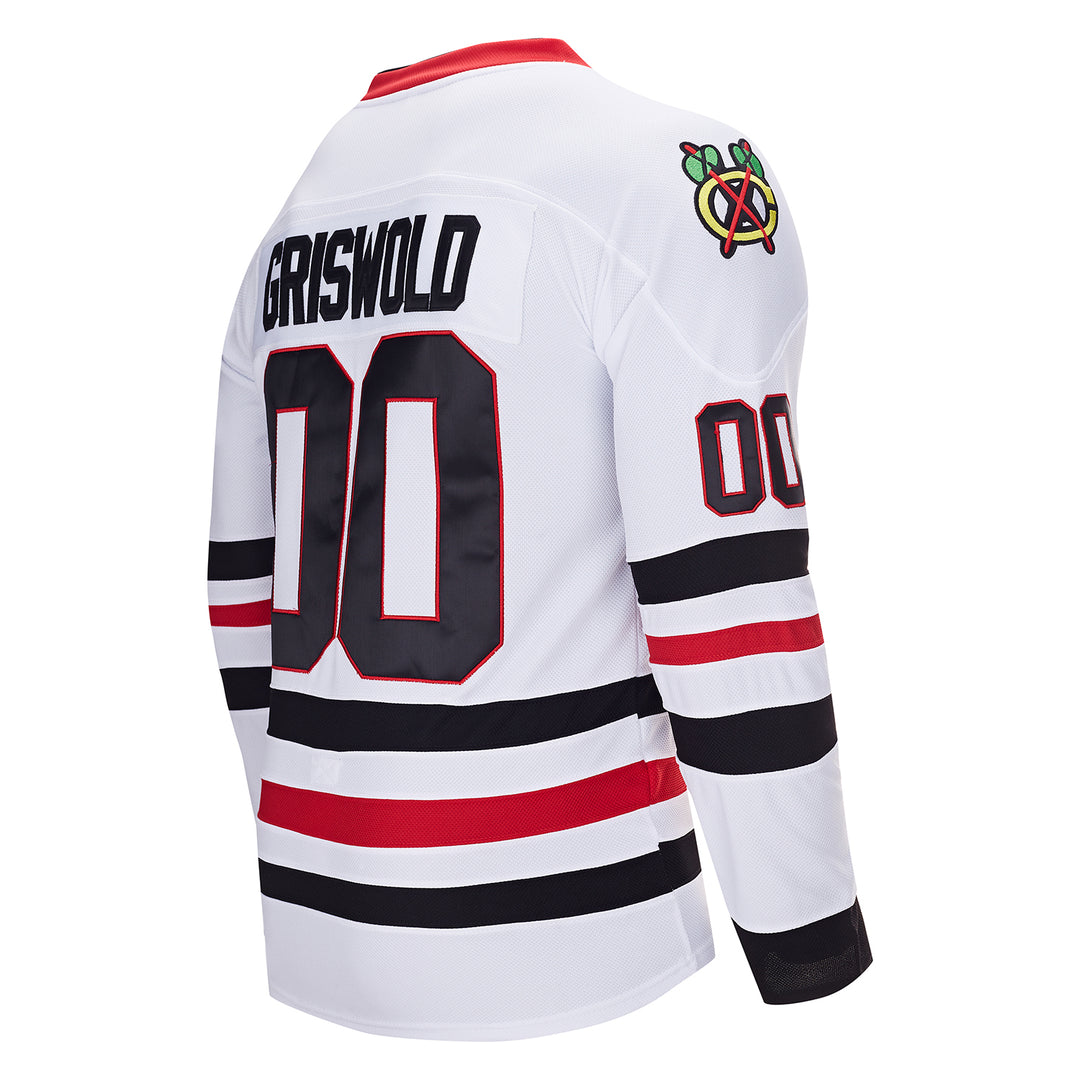 Custom Clark Griswold #00 Chicago Hockey Jersey Christmas Vacation Chevy Chase All Stitched S-3XL