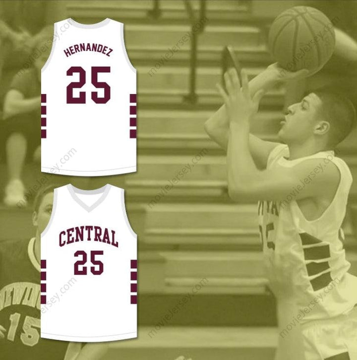 PERSONALIZA Cualquier Nombre Número AARON HERNANDEZ 25 BRISTOL CENTRAL RAMS CAMISETA BLANCA DE BALONCESTO KILLER INSIDE: LA MENTE DE AARON HERNANDEZ Cosido Superior S-6XL