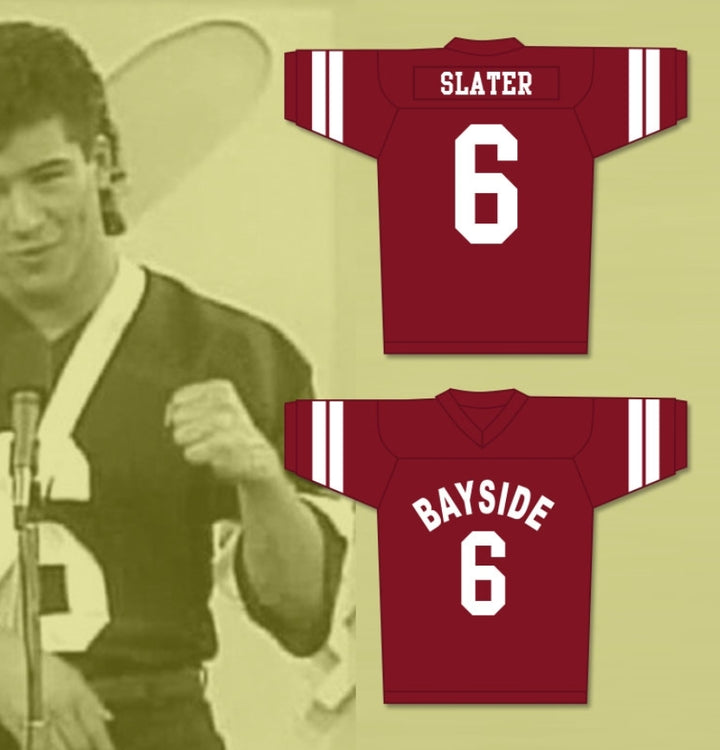 Custom AC Slater 6 Bayside Tigers Maroon Football Jersey