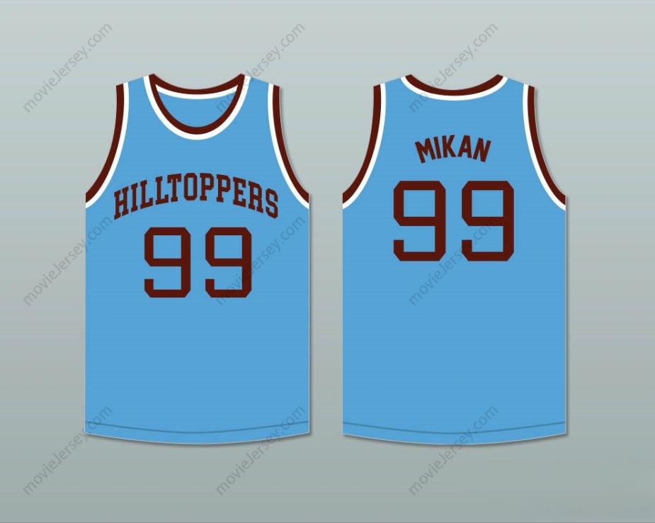 CAMISETA DE BALONCESTO PERSONALIZADA CON CUALQUIER Nombre y Número GEORGE MIKAN 99 JOLIET CATHOLIC HIGH SCHOOL HILLTOPPERS AZUL CLARO 1 Superior Cosido S-6XL