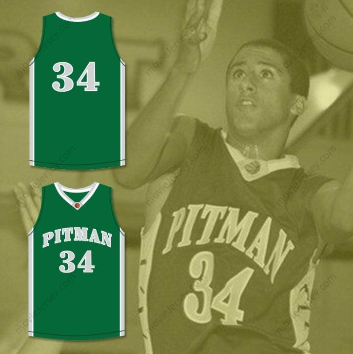 Personaliza CUALQUIER Nombre Número COLIN KAEPERNICK 34 JOHN H. PITMAN HIGH SCHOOL PRIDE JERSEY DE BALONCESTO VERDE 1 Top Cosido S-6XL
