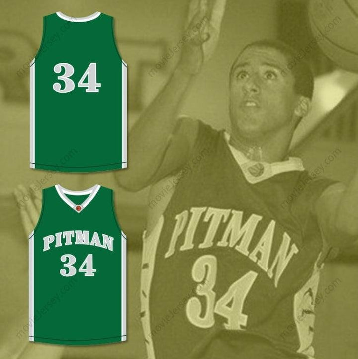 Personaliza CUALQUIER Nombre Número COLIN KAEPERNICK 34 JOHN H. PITMAN HIGH SCHOOL PRIDE JERSEY DE BALONCESTO VERDE 1 Top Cosido S-6XL