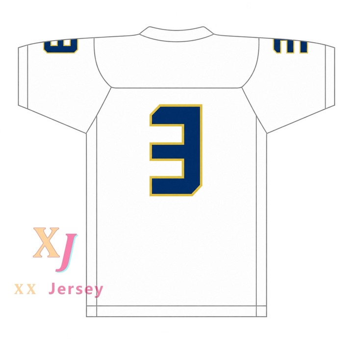 Custom Skyy Moore 3 Shady Side Academy Bulldogs Football Jersey