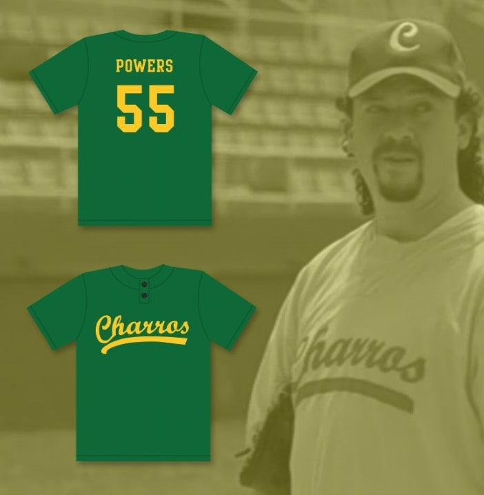 Camiseta de béisbol con el nombre y número personalizados de KENNY POWERS 55 CHARROS PRACTICE HOME EASTBOUND & DOWN, costura superior S-6XL