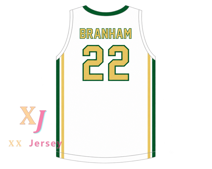 Custom Malaki Branham 22 St. Vincent-St. Mary Fighting Irish White Basketball Jersey