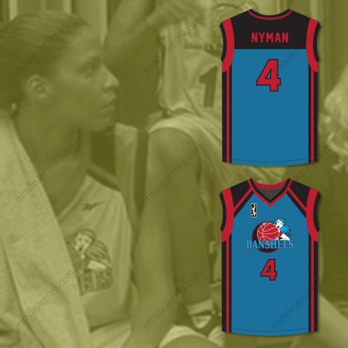 PERSONALIZABLE Cualquier Nombre Número NYMAN 4 CHARLOTTE BANSHEES CAMISETA DE BALONCESTO VISITANTE CON PARCHE WUBA JUWANNA MANN Cosido de Primera Calidad S-6XL