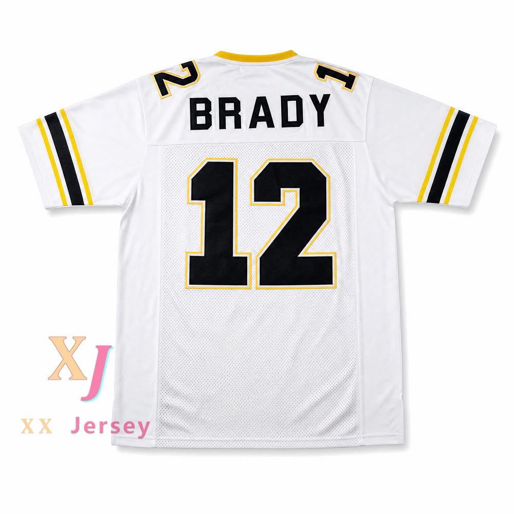 Tom Brady 12 Junipero Serra Padres High School Football Jersey — back view
