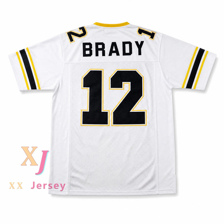 Tom Brady 12 Junipero Serra Padres High School Football Jersey — back view
