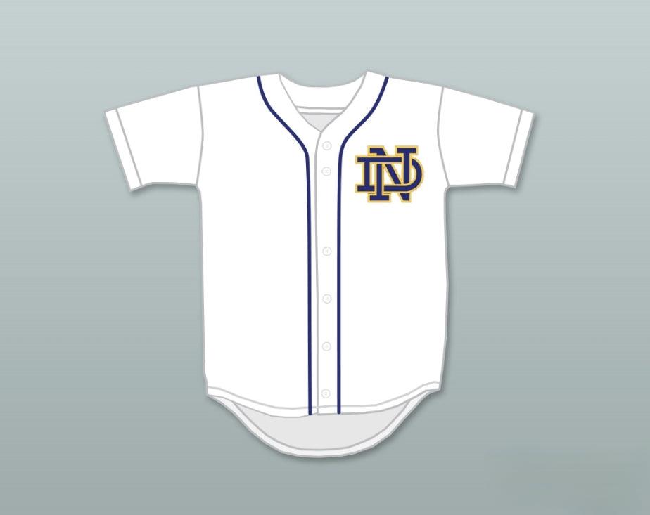 Camiseta de béisbol blanca con el número 27 de GIANCARLO STANTON del colegio NOTRE DAME HIGH SCHOOL para CABALLEROS, personalizada con cualquier nombre y número, doble costura, tallas S-6XL