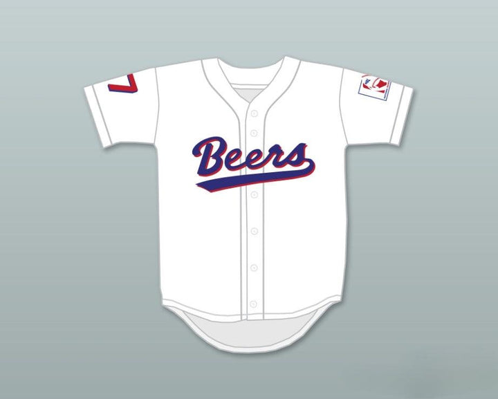 Camiseta de béisbol blanca con nombre y número personalizados DOUG REMER 17 BEERS BASEKETBALL, tallas S-6XL, cosida