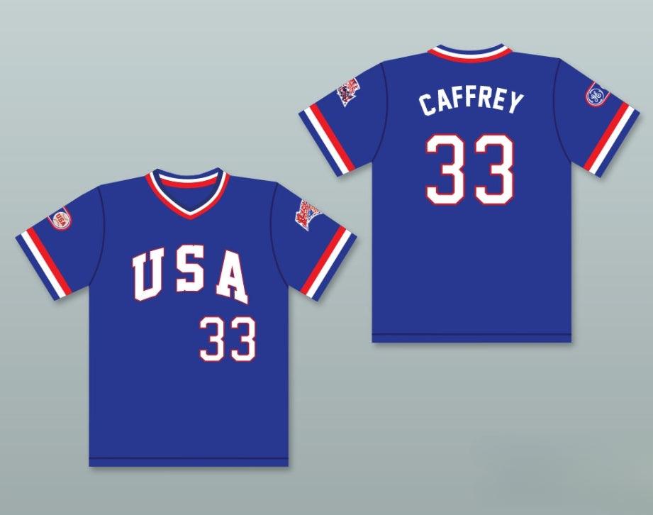Custom Any Name Number BOB CAFFREY 33 1984 USA TEAM BLUE BASEBALL JERSEY Top Stitched S-6XL