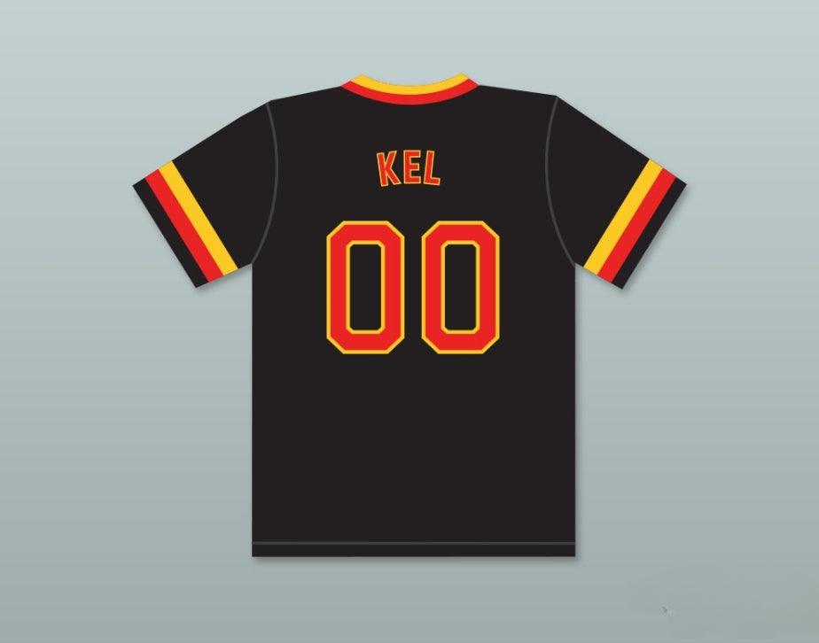 Camiseta de béisbol negra ALL THAT KEL MITCHELL 00 con número y nombre personalizado, 2 costuras, tallas S-6XL