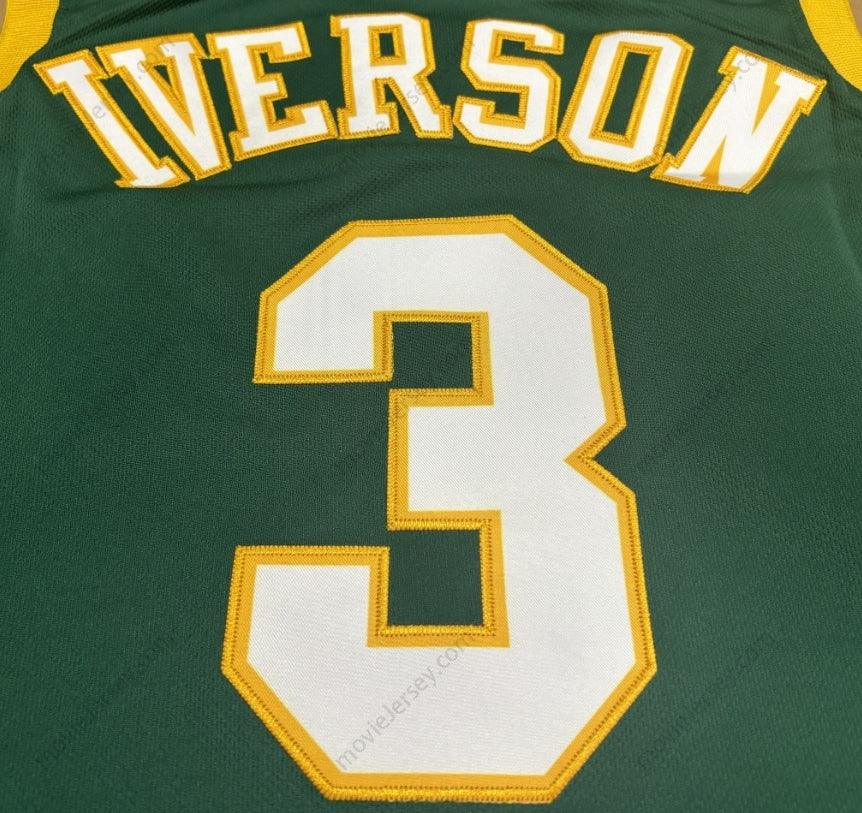Camiseta de baloncesto retro cosida de Allen Iverson #3 Bethel High School